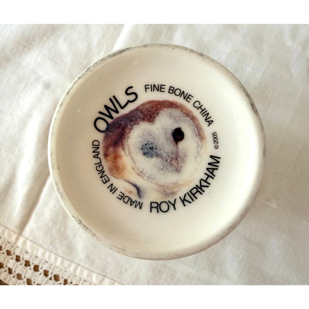 Roy Kirkham Owls Barn Owl Fine Bone China Mug Made in England Nature Gift - Picture 2 of 5